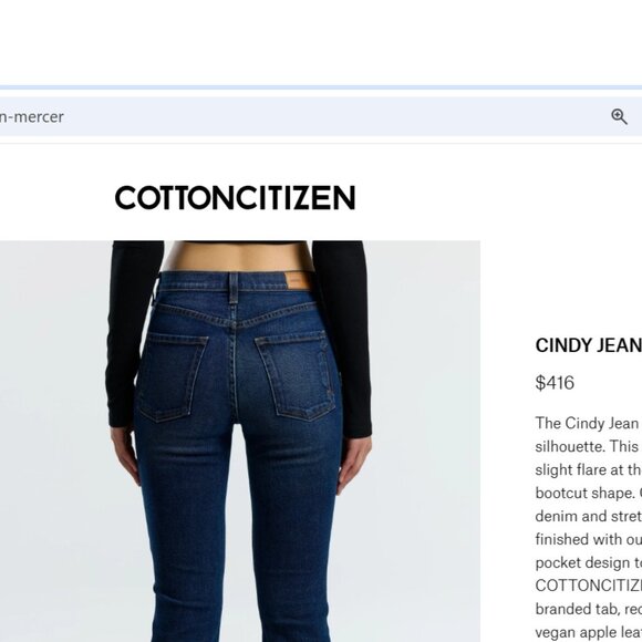 Cotton Citizen Cindy jean, mercer wash, size 25 - Picture 9 of 9